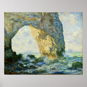 Monet - Der Manneport-Felsbogen westlich von Etret Poster