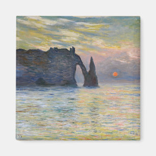 Monet - Der Manneport, Klippe bei Etretat, Sonnenu Magnet