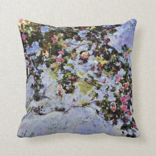 Monet - Der Rosenbusch Kissen