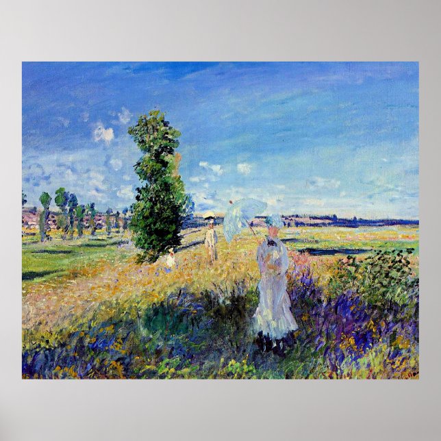 Monet - Der Spaziergang, berühmtes Gemälde, Poster (Vorne)