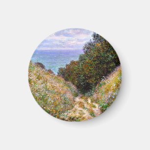 Monet - Der Weg bei La Cavee, Pourville Magnet