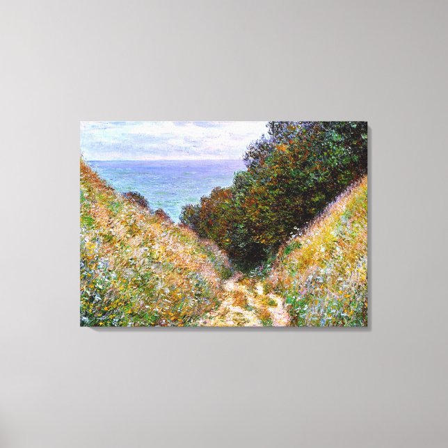 Monet - Der Weg in La Cavee, Pourville Leinwanddruck (Vorderseite)