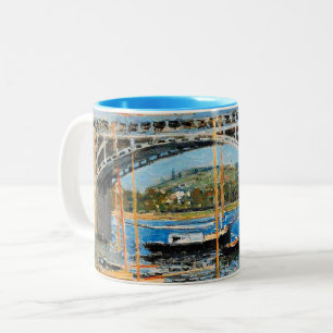 Monet - Die Brücke über die Seine, Zweifarbige Tasse