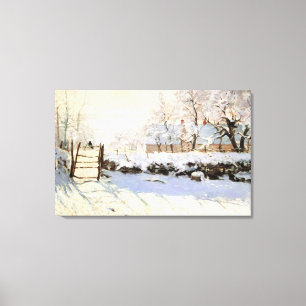 Monet die Elster-36x23 eingewickelte Leinwand