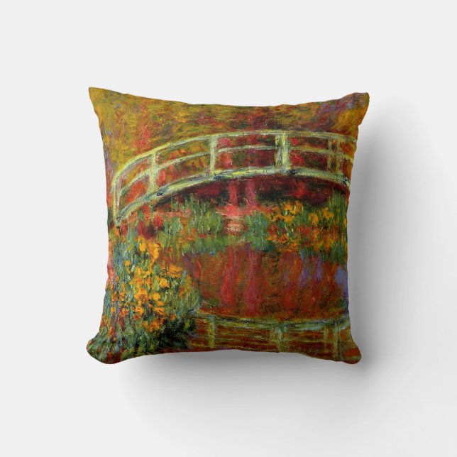 Monet - Die japanische Brücke Kissen (Vorderseite)