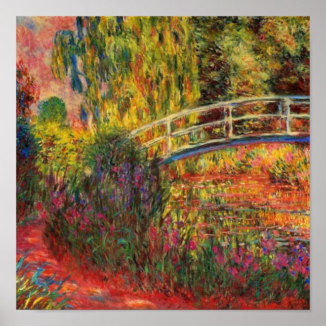 Monet Die japanische Brücke Poster (Vorne)