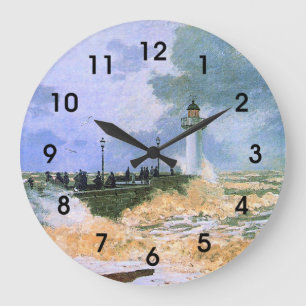 Monet - Die Mole von Le Havre, Große Wanduhr
