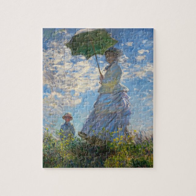 Monet Die Promenade Frau mit einem Parasolpuzzle (Vertikal)