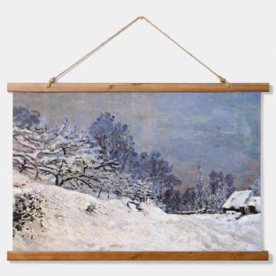 Monet - Die Straße vor dem Saint-Simeon-Hof Wandteppich Mit Holzrahmen