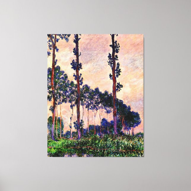 Monet - Drei Bäume im grauen Wetter Leinwanddruck (Vorderseite)
