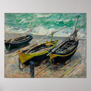 Monet - Drei Fischerboote Poster