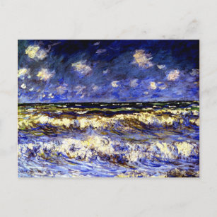 Monet - Ein stürmisches Meer Postkarte