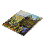 Monet - Eine Ecke des Gartens am Montgeron Fliese<br><div class="desc">Claude Monet Gemälde,  Eine Ecke des Gartens am Montgeron</div>