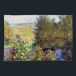 Monet - Eine Ecke des Gartens am Montgeron Geschirrtuch<br><div class="desc">Claude Monet Gemälde,  Eine Ecke des Gartens am Montgeron</div>
