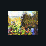 Monet - Eine Ecke des Gartens am Montgeron Leinwanddruck<br><div class="desc">Claude Monet painting,  A Corner of the Garden at Montgeron, </div>