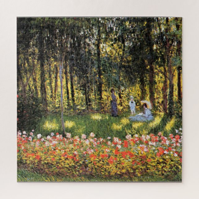 Monet - Familie der Künstler im Garten, (Vertikal)