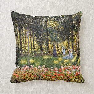 Monet - Familie der Künstler im Garten Kissen