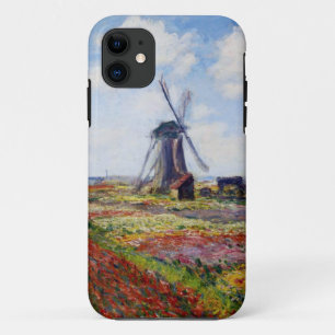 Monet Feld der Tulpen mit Windmühle iPhone 5 Fall title_seo2