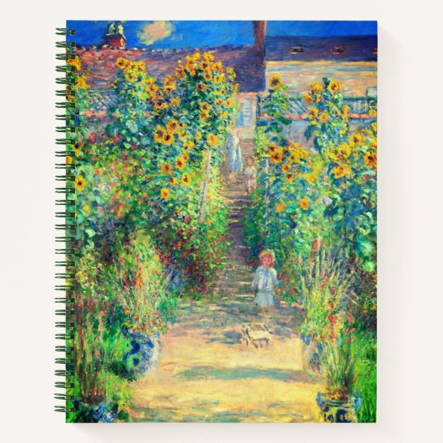 Monet Flower Garden Notizbuch (Vorderseite)
