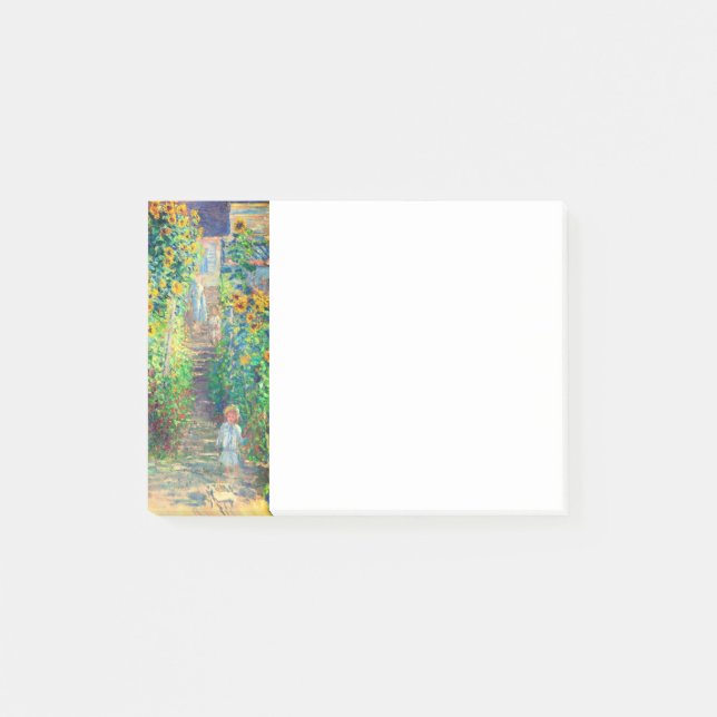  Monet Flower Garden Post-it Klebezettel (Vorderseite)