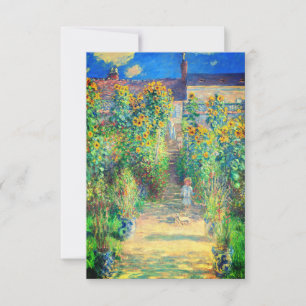 Monet Flower Garden RSVP Karte