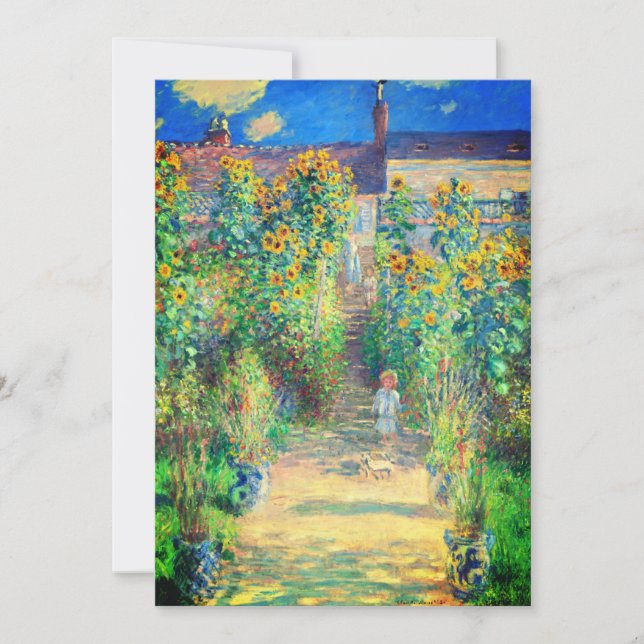 Monet Flower Garden Save The Date (Vorderseite)