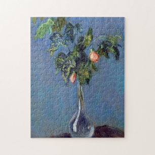 Monet France Blume in einem Vase-Maleindruck