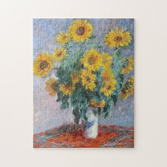 Monet France Bouquet Sunflowers Impressionist Peop (Vertikal)