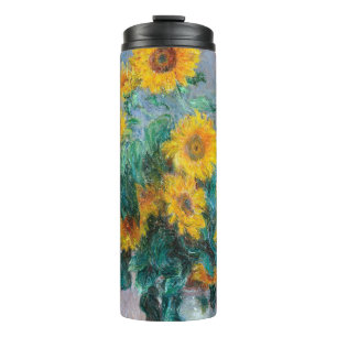Monet France Bouquet Sunflowers Impressionist Peop Thermosbecher
