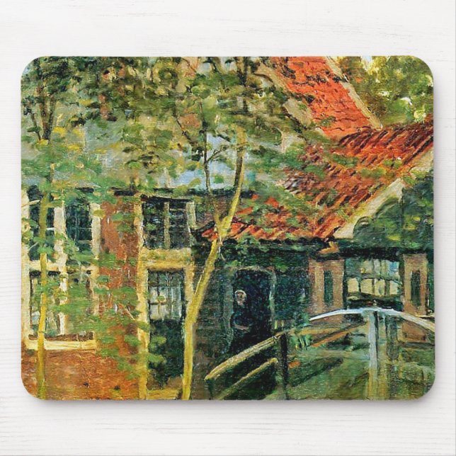 Monet France Impressionist People Little Bridge Pa Mousepad (Vorne)