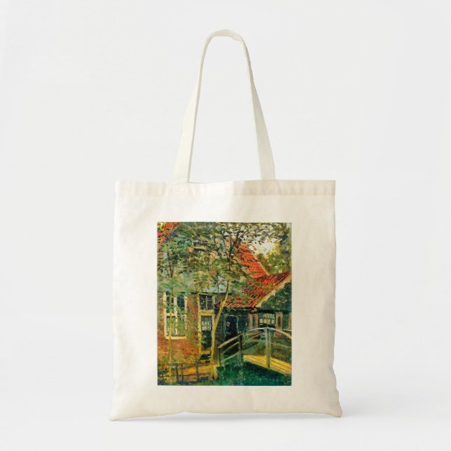 Monet France Impressionist People Little Bridge Pa Tragetasche (Vorne)