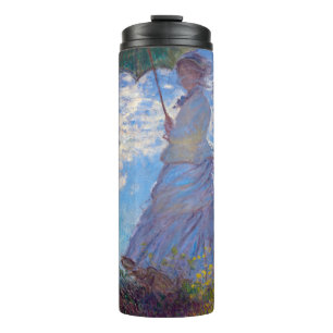 Monet France Impressionistische Menschen Frau mit Thermosbecher