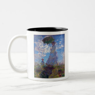 Monet France Impressionistische Menschen Frau mit Zweifarbige Tasse