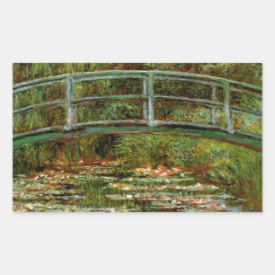 Monet Französische Japanische Brücke Giverney Rechteckiger Aufkleber