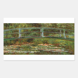 Monet Französische Japanische Brücke Giverney Rechteckiger Aufkleber