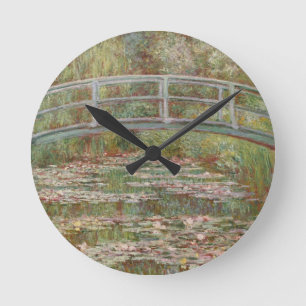 Monet Französische Japanische Brücke Giverney Runde Wanduhr