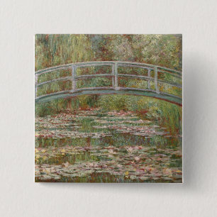 Monet französische japanische Brückenkunst Button
