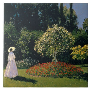 Monet: Frau im Garten Fliese