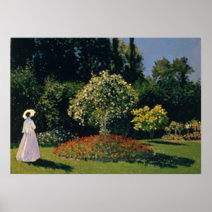 Monet - Frau im Garten Poster