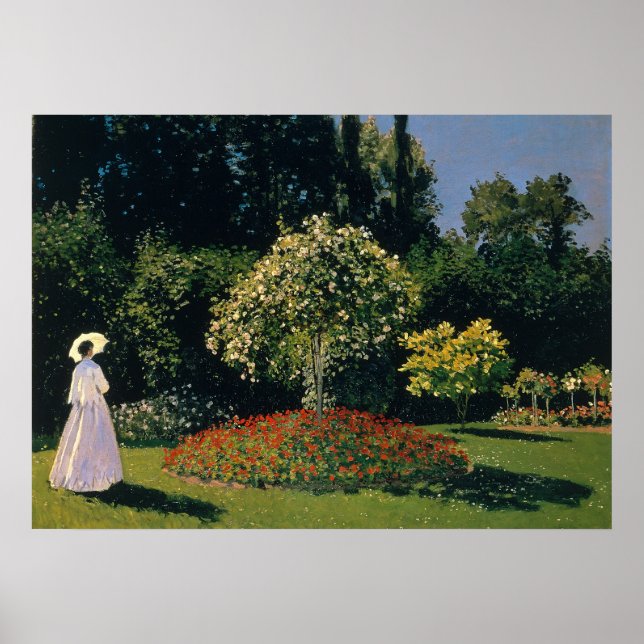 Monet - Frau im Garten Poster (Vorne)