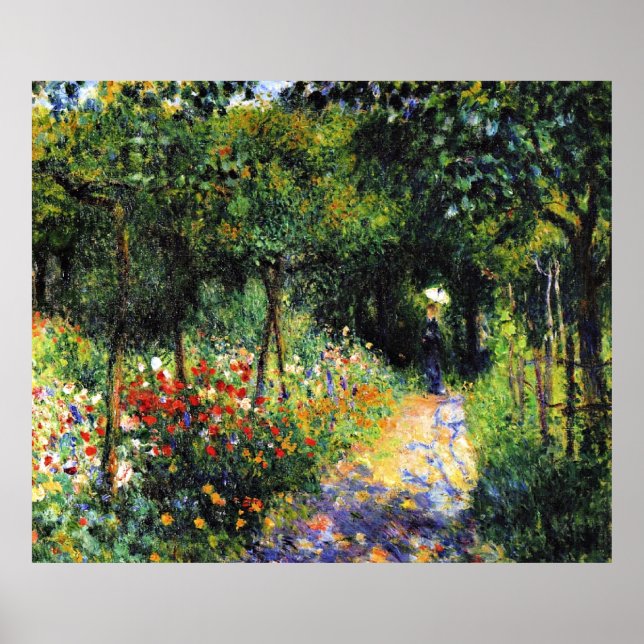 Monet - Frau im Garten, schöne Kunstmalerei Poster (Vorne)