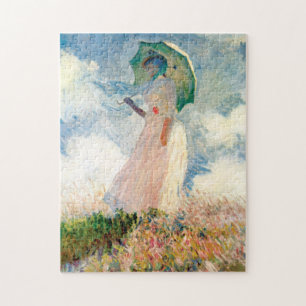 Monet Frau mit einem Sonnenschirm-Puzzlespiel