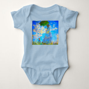Monet Frau mit Sonnenschirm Baby Strampler