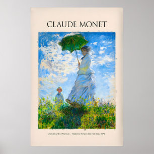 Monet Frau mit Sonnenschirm Madame Monet Sohn Poster