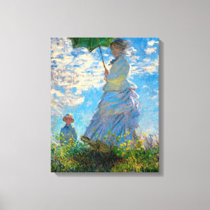 Monet Frau Sonnenschirm Impressionismus Leinwanddruck