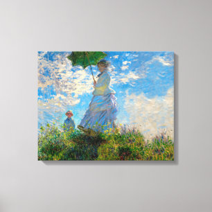 Monet Frau Sonnenschirm Impressionismus Leinwanddruck