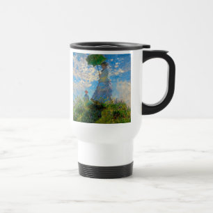 Monet Frau Sonnenschirm Impressionismus Reisebecher