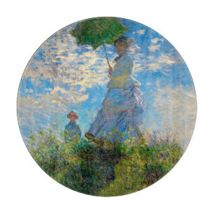 Monet Frau Sonnenschirm Impressionismus Schneidebrett