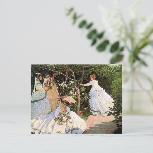 Monet - Frauen im Garten Postkarte (Stehend Vorderseite)