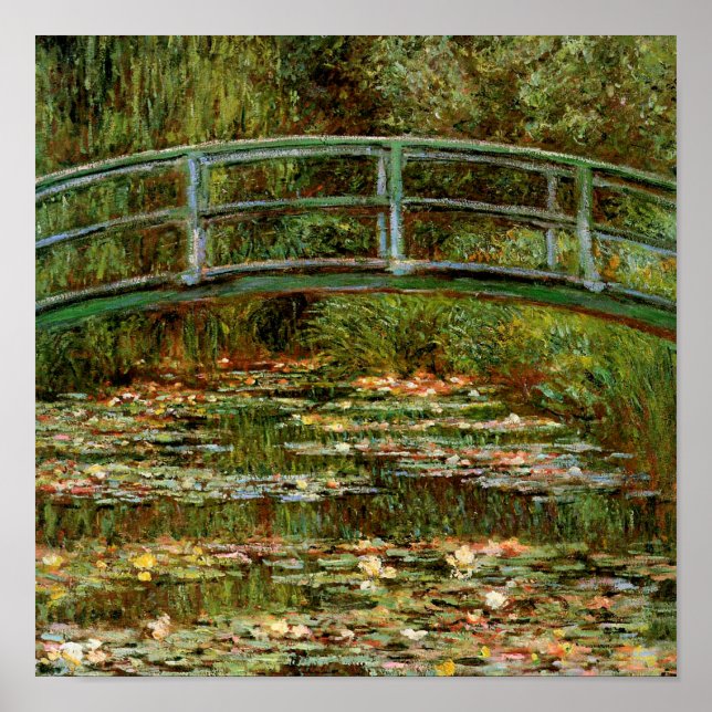 Monet French Japanese Bridge Art Poster (Vorne)